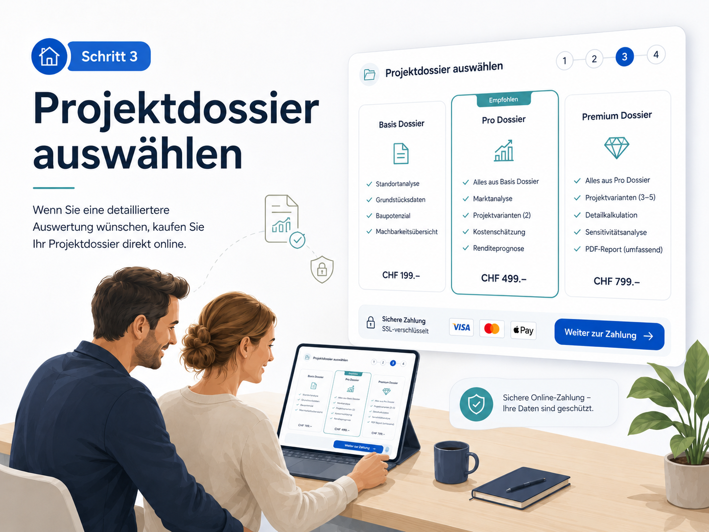 Schritt 3: Projektdossier auswählen